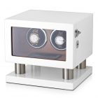 Leader Watch Winders Wooden Watch Winder for 2 Automatic Watches (White + Brown)