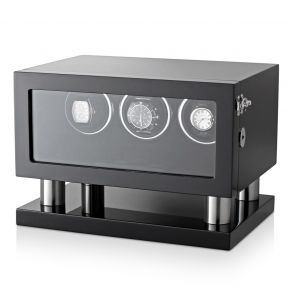 Triple Watch Winder for Automatic Watches (Black)